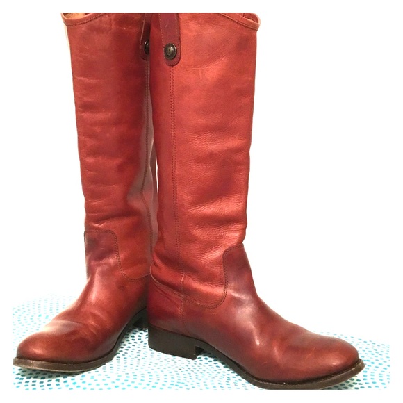 Women's Frye Melissa Button Boots 8.5-B Cognac