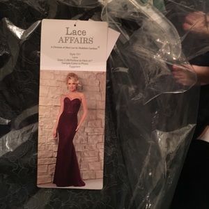 Mori Lee charcoal bridesmaid dress never been worn