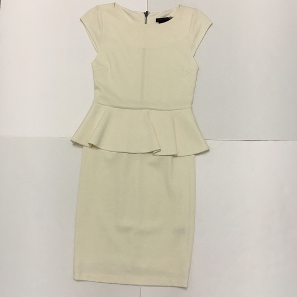 Alice + Olivia Dresses - MOVING SALE❗️Alice+Oliva Cream Peplum Sheath Dress Alice + Olivia Dresses - MOVING SALE❗️Alice+Oliva Cream Peplum Sheath Dress