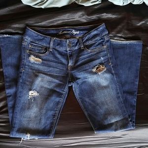 AE distressed Artist Flare jeans