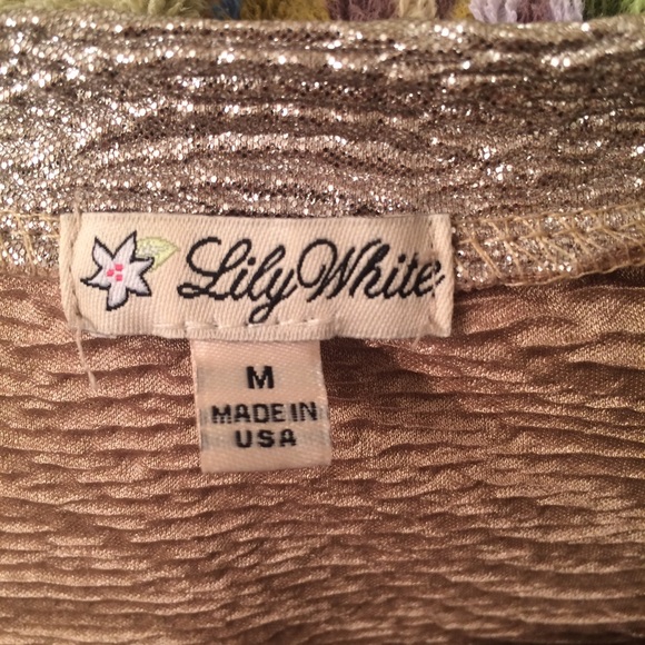 Sparkly foil textured tee, Lily White - Picture 2 of 3