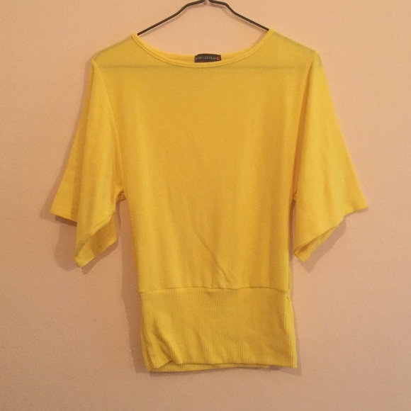 Yellow Short Bell Sleeve Sweater
