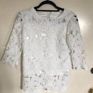 White floral blouse