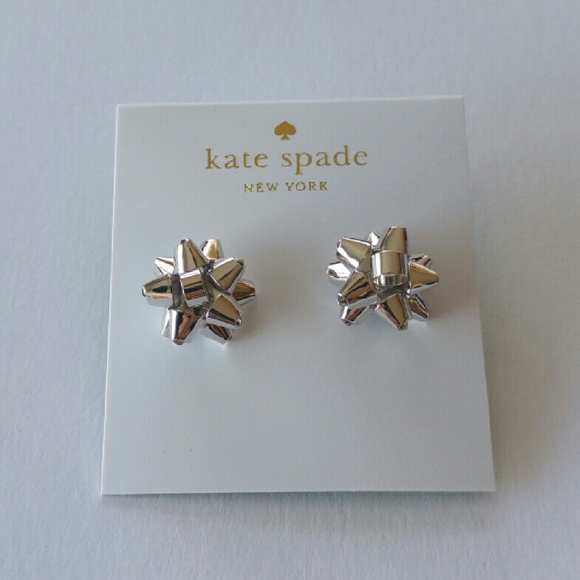 HOST PICK Kate Spade Silver Bourgeois Bow Earrings - Picture 2 of 2