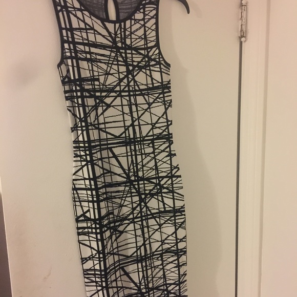 Back and white midi dress