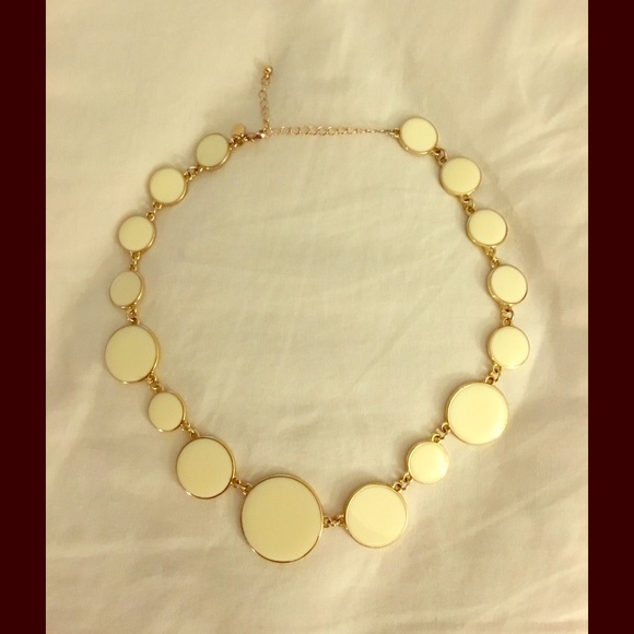 Gold and cream circular necklace