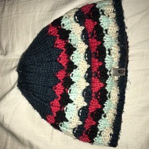 The North Face multi colored hat.