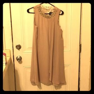 Glamorous nude colored cocktail dress