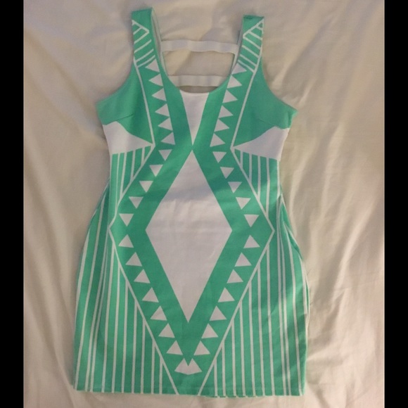 Teal cocktail dress - Picture 2 of 3