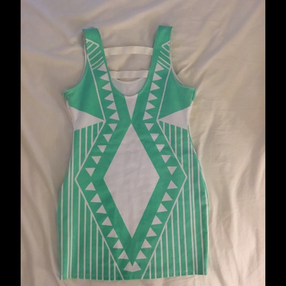 Teal cocktail dress - Picture 3 of 3