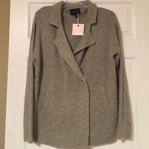 Blu Pepper Blazer/Sweater swoop neck with pockets