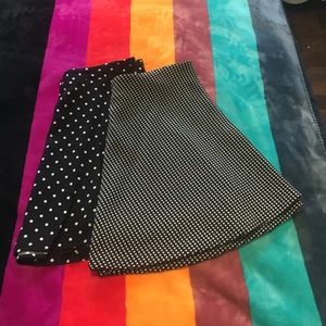 Banana Republic and LUSH Flowy Polka Dot Skirts