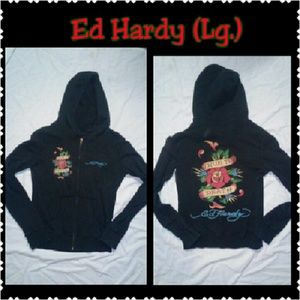 Ed Hardy zippered hoodie