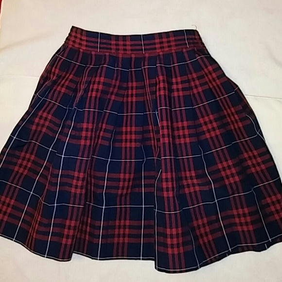 Plaid high waist skirt