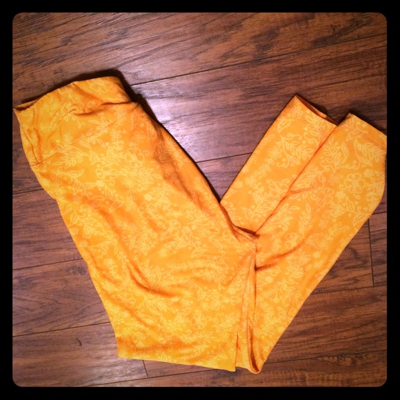 TC Unicorn LuLaRoe leggings yellow sunshine w