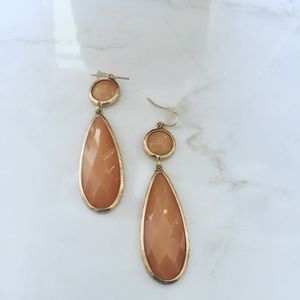 Peach chandelier earrings
