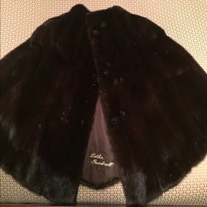 GENUINE Galanos MINK Stole/Wrap - Dark Brown