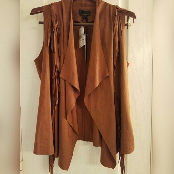 Gorgeous Camel Faux Suede Vest