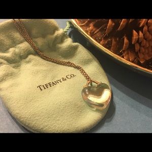 Tiffany & Co Silver Crystal Heart Necklace Pendant