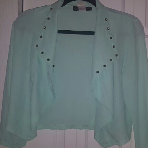 Mint thin blazer/cover up
