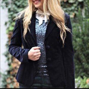 J. Crew velvet pinstripe blazer