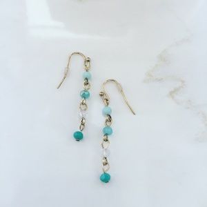 Handmade drop beaded earrings