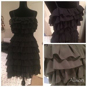 Ruffled Little Black Dress