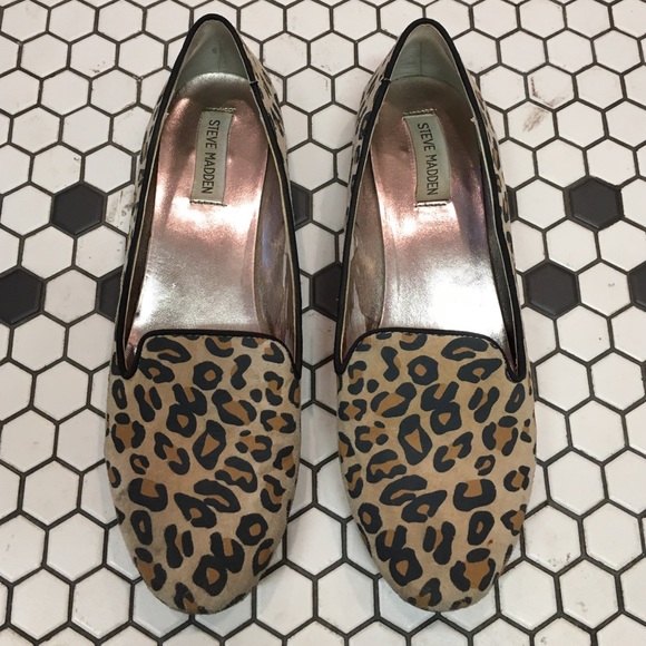 Steve Madden leopard loafers - size 10