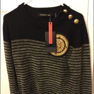 Mens Balmain Long sleeves sweater small size