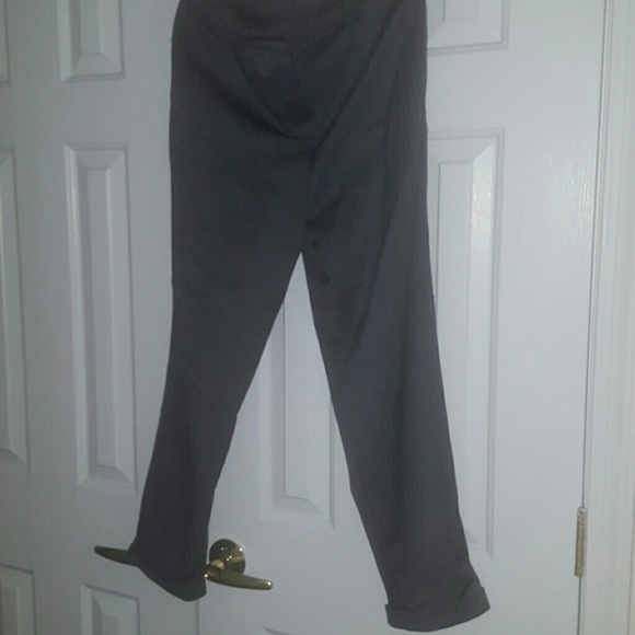 Gray pinstripe slacks