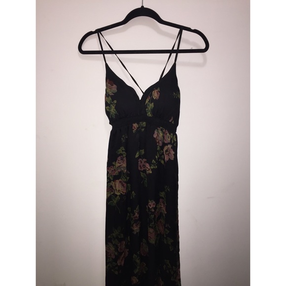 Black Floral Maxi Dress