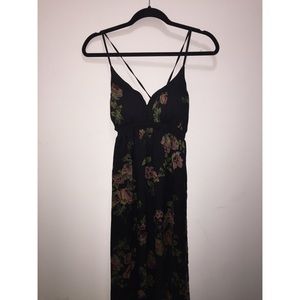 Black Floral Maxi Dress