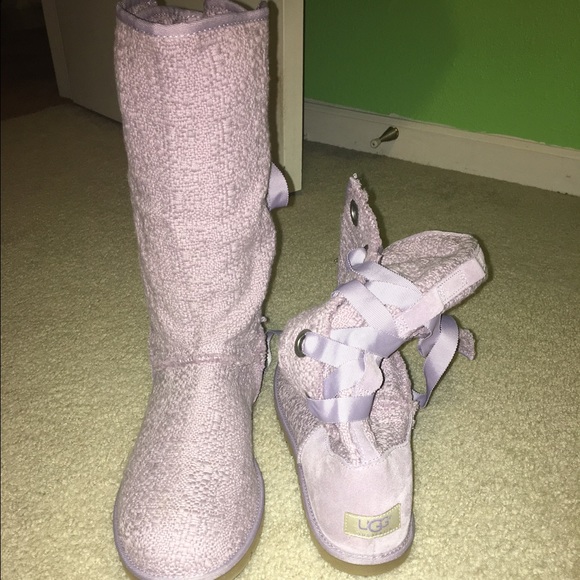 Lavender Tie up Ugg Boot