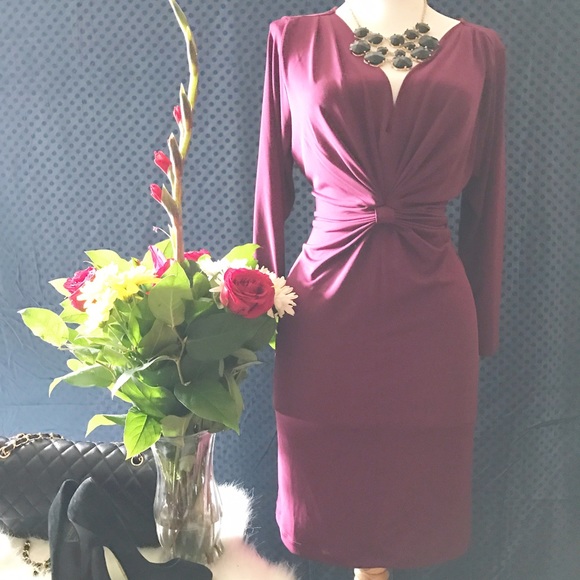 Fall elegant office profesional knee length dress