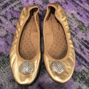Lindsay Philips gold flats