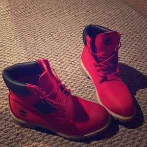 Red Timberlands extremely hard to find.