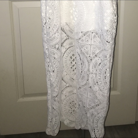 White Lace Spaghetti Strap Bralette Dress - Picture 4 of 4