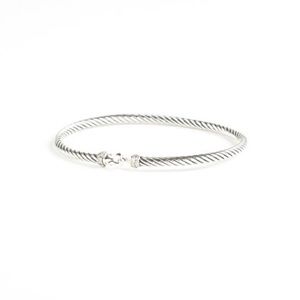 David Yurman 3mm Buckle Bracelet with Diamonds