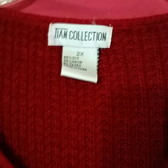 Red half sleeved sweater size 2x - Picture 2 of 2