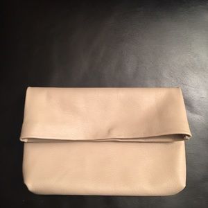 Leather clutch bag