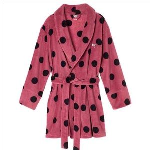 NEW VS PINK Polka Dots Pink Robe XS/S