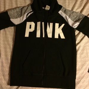Pink zip up hoodie