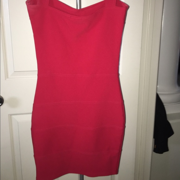 Hot Red Body Con Mini Dress - Picture 4 of 4