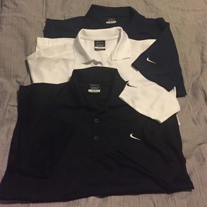 Nike golf polos. Medium. Dri-fit.