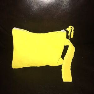 Brilliant yellow mini clutch