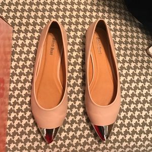 Sacred Heart size 10 nude flats.
