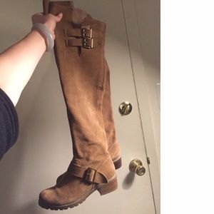 Sole society over the knee taupe boots otk