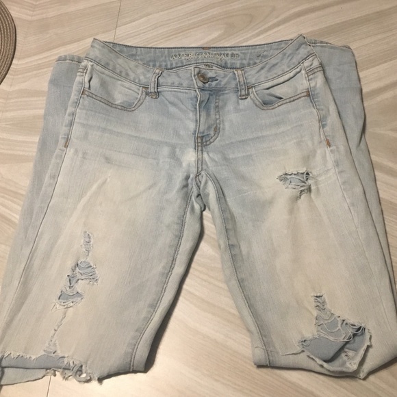 American eagle ripped stretch skinny jeggings