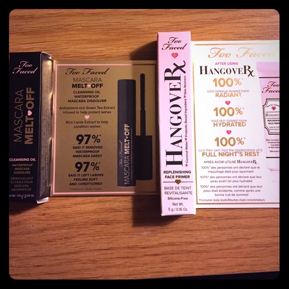 NEW Too Faced HangoveRX primer & Mascara Melt Off