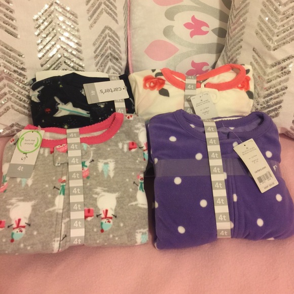 Carter's Other - ALL FOUR!! Carter's 4T Fleece Jammie Bundle